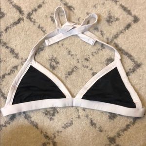 Black and White Bikini Top